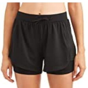 Avia Black Athletic Layered Running Shorts